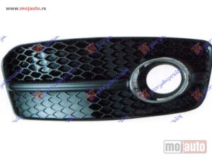 NOVI: delovi  RESETKA PREDNJEG BRANIKA (SA MAGLENKOM) (HROM OKVIR) (S-LINE) Levo Audi q5 08-12 -dostupno