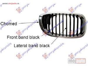 NOVI: delovi  PVC MASKA HROM/CRNA Desno Bmw series 3 (e46) coupe/cabrio 03-06 -dostupno