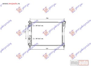 NOVI: delovi  HLADNJAK MOTORA 2.4i/16V-3.0i/24V ECOTEC (MAN/AUTO) (67x52) 10- Opel antara 06-15 -dostupno