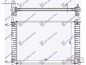 NOVI: delovi  HLADNJAK MOTORA 1.3 8V (+/-AC) (50x35.6) Ford fiesta 02-08 -dostupno