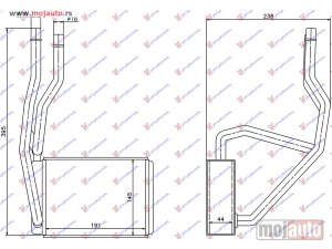 NOVI: delovi  GREJAC KABINE (191x145x44) Mazda 2 03-07 -dostupno