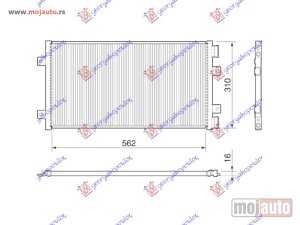 NOVI: delovi  HLADNJAK KLIME 1.2i8V/16V (560x310) 2001-2002 (MARELLI TIP) Fiat punto 99-03 -dostupno