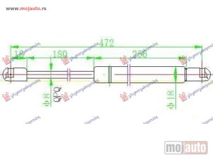 Glavna slika - AMORTIZER GEPEK VRATA 3 VRATA (472L-330N) Fiat punto 03-11 -nedostupno - MojAuto
