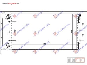 Glavna slika -  HLADNJAK MOTORA 1.9 JTD (58x30.8x38) (MARELLI TIP) Fiat punto 03-11 -dostupno - MojAuto