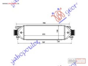 Glavna slika - HLADNJAK INTERKULERA BENZIN - 1.3-1.6-1.9 TD (573x130x50) Lancia delta 08-14 -dostupno - MojAuto