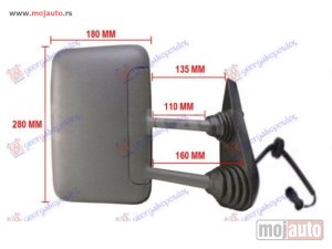 Glavna slika - RETROVIZOR ELEKTRICNI SA GREJACEM DUGI Desno Iveco daily 90-00 -dostupno - MojAuto