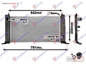 NOVI: delovi  HLADNJAK MOTORA 1.2i 16V (+/-AC) (58x31) Fiat stilo 01-06 -dostupno
