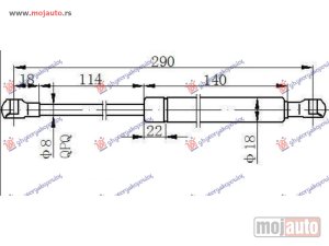 NOVI: delovi  AMORTIZER GEPEK VRATA (291L-380N) Alfa romeo 159 05-11 -dostupno