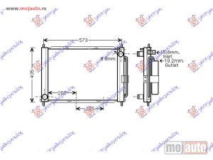 NOVI: delovi  HLADNJAK MOTORA (+AC) (51x38x38) Renault twingo 07-12 -dostupno