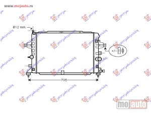 NOVI: delovi  HLADNJAK MOTORA 1.6i 16V TURBO (+/-AC) (60x37) Opel zafira 05-12 -dostupno