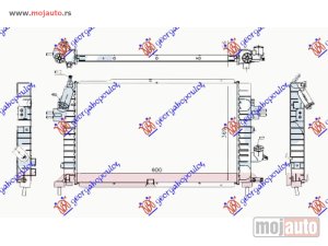 NOVI: delovi  HLADNJAK MOTORA 1.3/1.7/1.9 CDTi DIZEL (600x370x26) (LEMLJEN SPOJ) Opel astra h 04-10 -nedostupno