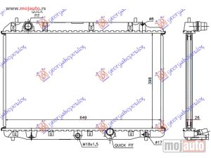 NOVI: delovi  HLADNJAK MOTORA 2.2 CTDi (MAN) (39.5x65x26) Honda frv 06-11 -dostupno