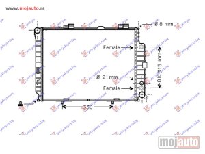 NOVI: delovi  HLADNJAK MOTORA 3.0 TD (AUTO) (64x48.9) Mercedes e class (w210) 96-99 -dostupno