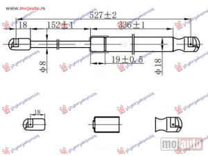 NOVI: delovi  AMORTIZER GEPEK VRATA (528L-670N) Dodge nitro 07- -dostupno