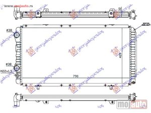 NOVI: delovi  HLADNJAK MOTORA BENZIN-DIZEL (790x410x34) (MEHANICKI SPOJ) Peugeot boxer 94-02 -dostupno