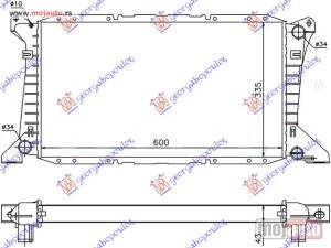 NOVI: delovi  HLADNJAK MOTORA 2.0 BENZIN (-AC) (60x33.3) Ford transit 95-00 -nedostupno