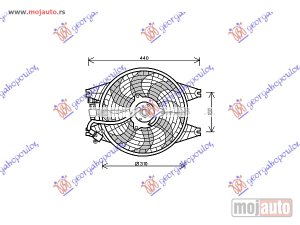 NOVI: delovi  VENTILATOR KOMPLET (BENZIN/DIZEL) Kia sorento 02-09 -dostupno