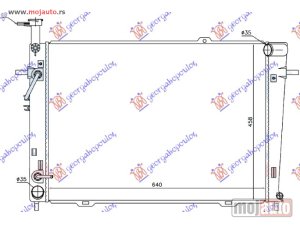 NOVI: delovi  HLADNJAK MOTORA 2.0/2.7I 24V (AUTO) (+/-AC) (64x46.2) Kia sportage 04-08 -nedostupno