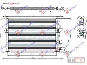NOVI: delovi  HLADNJAK KLIME BENZIN/DIZEL (540x382) Ford mondeo 96-00 -dostupno