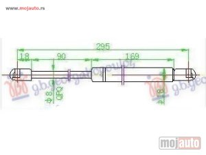 NOVI: delovi  AMORTIZER GEPEK VRATA (295L-610N) Bmw series 3 (e36) coupe/cabrio 90-98 -dostupno