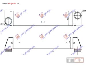 NOVI: delovi  HLADNJAK INTERKULERA 3.0-3.5 TD (540-127x105) Bmw series 7 (e65/66) 02-08 -dostupno