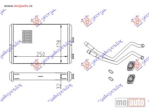 NOVI: delovi  GREJAC KABINE (250x178) (KOMPLET) Peugeot 807 02-14 -dostupno