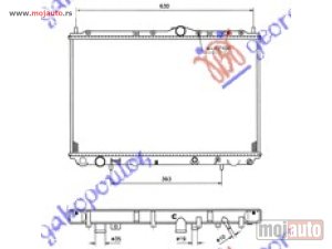 NOVI: delovi  HLADNJAK MOTORA 1.6/1.8/2.0 BENZIN (+/-AC) (40.2x65.5x16) Volvo s40 95-00 -dostupno