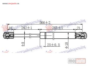 Glavna slika -  AMORTIZER GEPEK VRATA KARAVAN (625L-360N) Peugeot 306 99-00 -dostupno - MojAuto