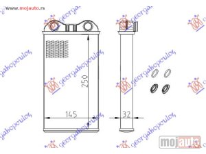 NOVI: delovi  GREJAC KABINE (255x147) (TIP VALEO) Opel vivaro 02-06 -dostupno