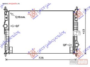 NOVI: delovi  HLADNJAK MOTORA BENZIN/DIZEL (65x43.5x18) (VALEO TIP) Citroen jumpy/space tourer 16- -dostupno