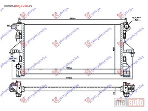 NOVI: delovi  HLADNJAK MOTORA 2.3 JTD DIZEL (MAN) (+AC) (780x390) (MOTOR F1AE3481G) Citroen jumper 14- -dostupno