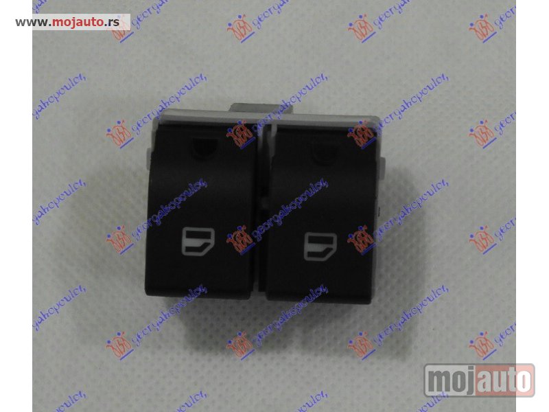 Glavna slika -  PREKIDAC U PREDNJIM VRATIMA (2 TASTERA) (AUTO) (CRNI KONEKTOR) (2/4 VRATA ZA PREDNJE PROZORE) (4 PIN) Levo Vw polo 05-09 -dostupno - MojAuto