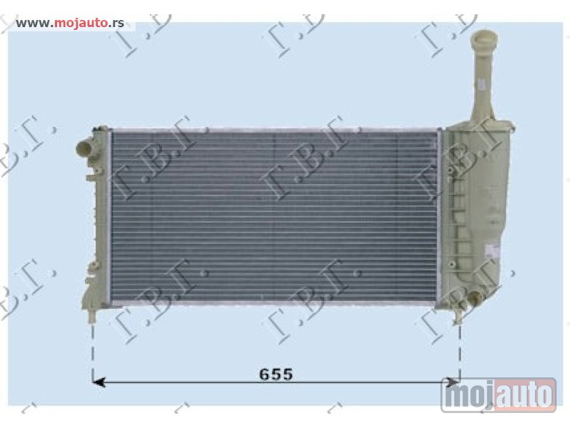 Glavna slika -  HLADNJAK MOTORA 1.4CC 16V (+/-AC) (58x30.8) (SA PRELIVNOM CEVI) Fiat idea 04-10 -dostupno - MojAuto