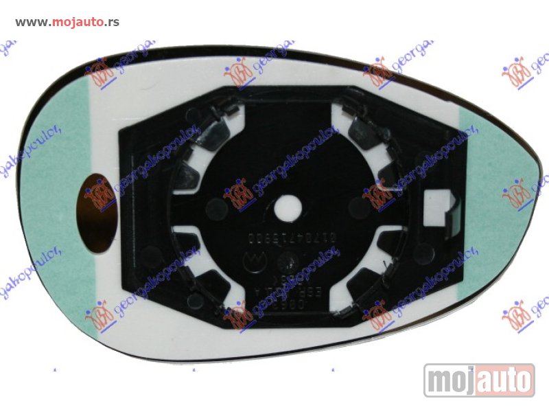 Glavna slika -  STAKLO RETROVIZORA (KONVEKSNO) Levo Fiat grande punto 05-12 -dostupno - MojAuto
