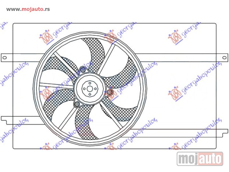 Glavna slika -  VENTILATOR HLADNJAKA KOMPLET (BENZIN) Mitsubishi colt 05-08 -nedostupno - MojAuto