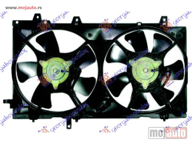 Glavna slika -  VENTILATOR HLADNJAKA (DUPLI) KOMPLET (BENZIN) (BEZ TURBO) Subaru forester 02-08 -dostupno - MojAuto