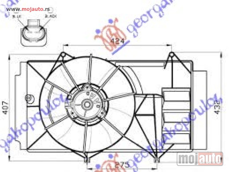Glavna slika -  VENTILATOR KOMPLET (1.4 D4D) Toyota yaris 99-05 -dostupno - MojAuto