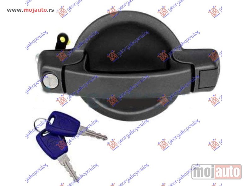 Glavna slika -  KVAKA KLIZNIH VRATA SPOLJASNJA KOMPLET (SA KLJUCEM) Desno Fiat doblo 01-05 -dostupno - MojAuto