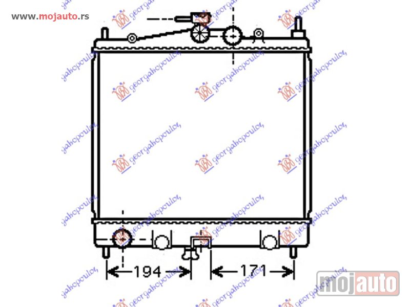 Glavna slika -  HLADNJAK MOTORA 1.0/1.2/1.4/1.6 BENZIN (ENGLESKA) Nissan micra (k12) 02-10 -dostupno - MojAuto
