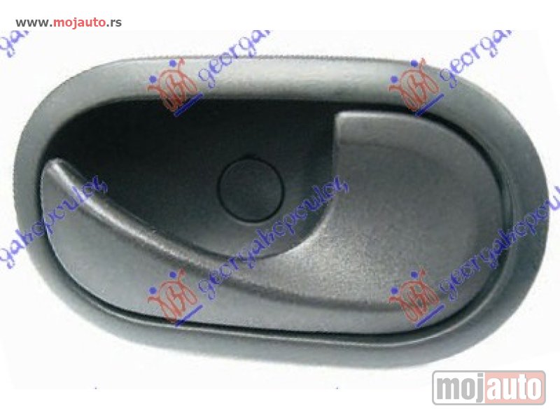 Glavna slika -  KVAKA VRATA UNUTRASNJA CRNA Desno Renault modus 05-08 -dostupno - MojAuto