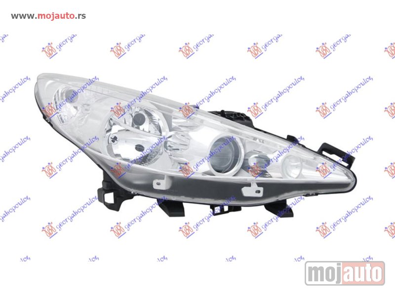 Glavna slika -  FAR SA PROJEKTOROM (H7/H7/H1) (VALEO) Desno Peugeot 207 06-14 -dostupno - MojAuto