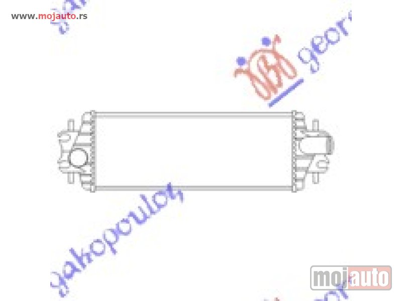 Glavna slika -  HLADNJAK INTERKULERA 2.5 DTi DIZEL (540x175x40) Opel vivaro 02-06 -dostupno - MojAuto