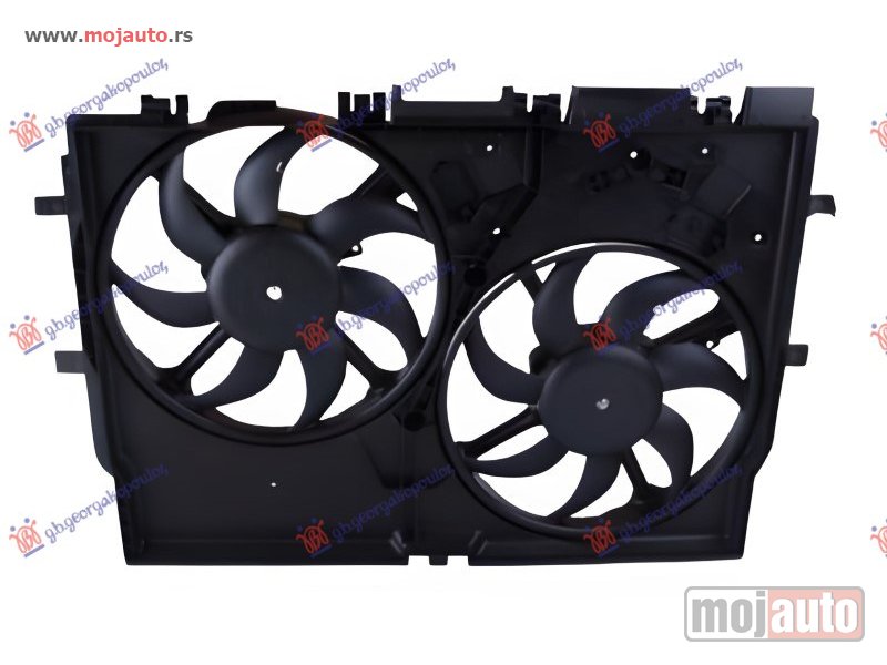 Glavna slika -  VENTILATOR (DUPLI) KOMPLET (2.3/3.0 JTD DIZEL) (-AC) (368mm) (2+2 PIN) Fiat ducato 06-14 -dostupno - MojAuto