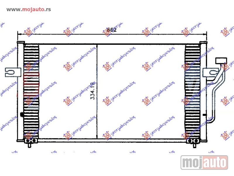 Glavna slika -  HLADNJAK KLIME (610x352x28) Mitsubishi carisma 96-05 -dostupno - MojAuto