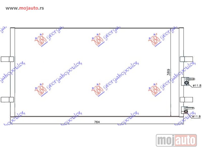 Glavna slika -  HLADNJAK KLIME BENZIN/DIZEL (722x388) Ford transit 06-13 -dostupno - MojAuto