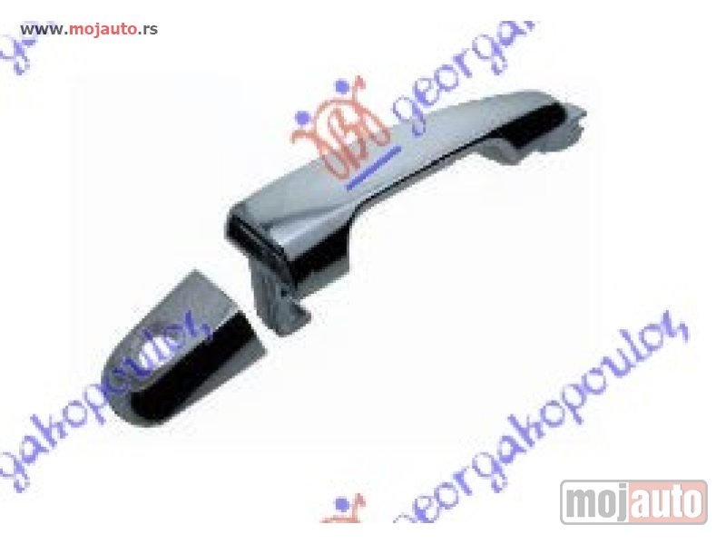 Glavna slika -  KVAKA PREDNJIH VRATA SPOLJASNJA HROM Mitsubishi p/u l200 06-10 -dostupno - MojAuto