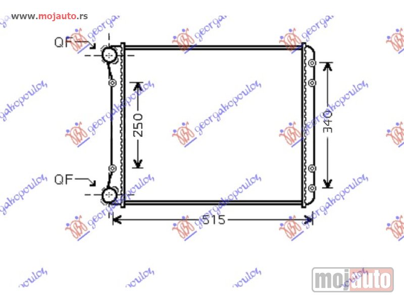 Glavna slika -  HLADNJAK MOTORA 1.2/1.4/1.6 16V FSI/TDI (46.8x39.5) Audi a2 00-05 -dostupno - MojAuto