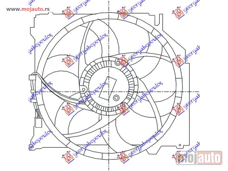 Glavna slika -  VENTILATOR KOMPLET (2.0/2.5/3.0 BENZIN - 2.0 DIZEL) (+AC) Bmw x3 (e83) 04-07 -dostupno - MojAuto