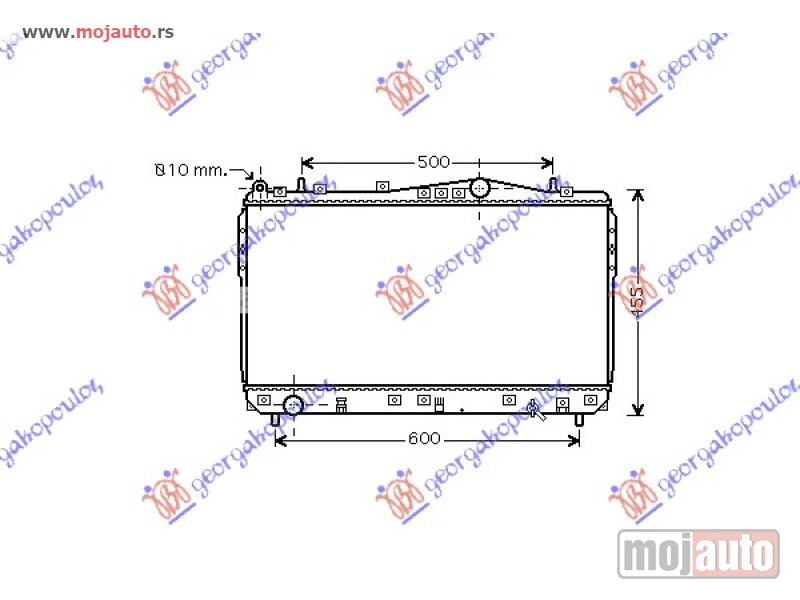 Glavna slika -  HLADNJAK MOTORA 1.4/1.6/1.8i 16V 2.0 TDCi (70x37) Chevrolet lacetti 03- -dostupno - MojAuto
