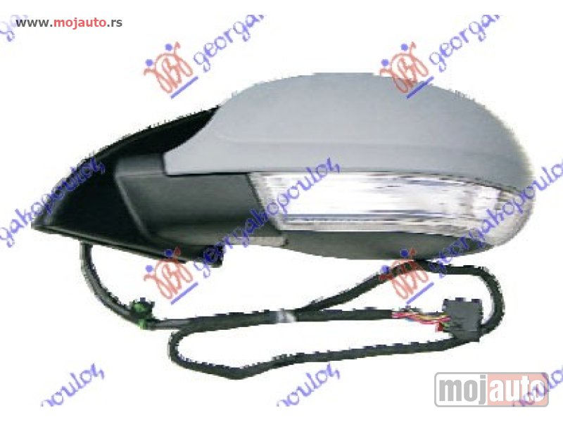 Glavna slika -  RETROVIZOR ELEKTRICNI SA GREJACEM PM (ELEKTRO-SKLOPIV) (MIGAVAC) (SVETLO) (A KVALITET) (ASFERICNO STAKLO) Levo Vw passat 05-11 -dostupno - MojAuto